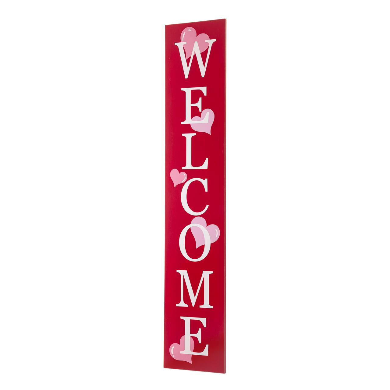 Glitzhome® 3.5ft. Valentine's Wooden Welcome Porch Sign